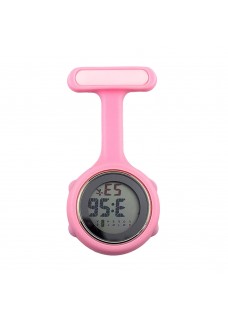 Reloj de bolsillo digital para enfermeras Rosa