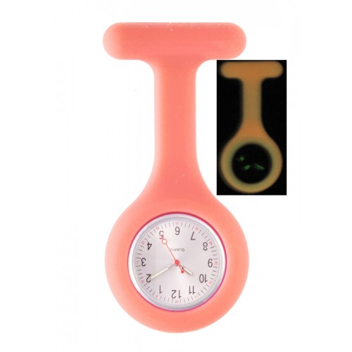 Reloj Enfermera Silicona Fluorescente Rosa
